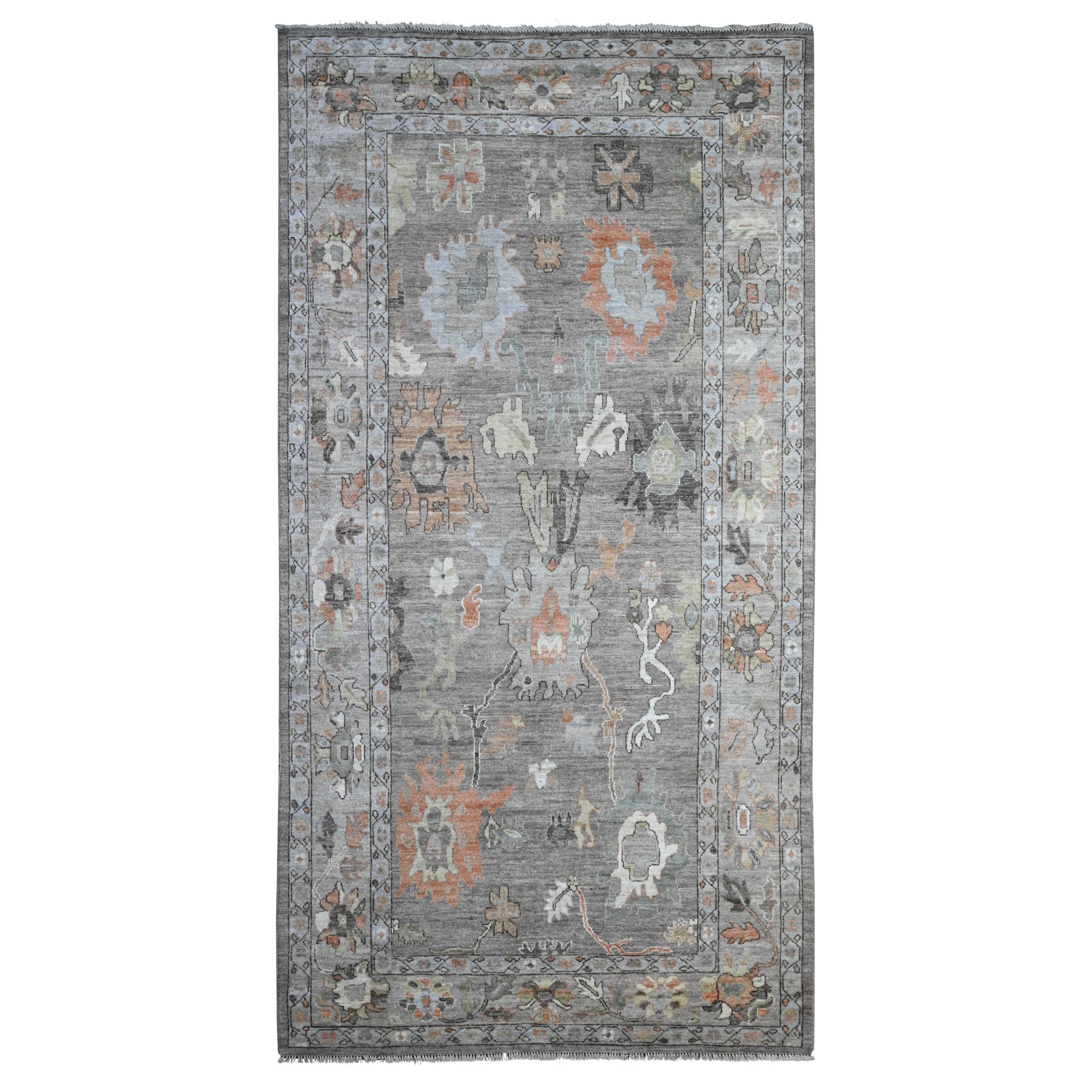 Transitional Wool Hand-Knotted Area Rug 5'11